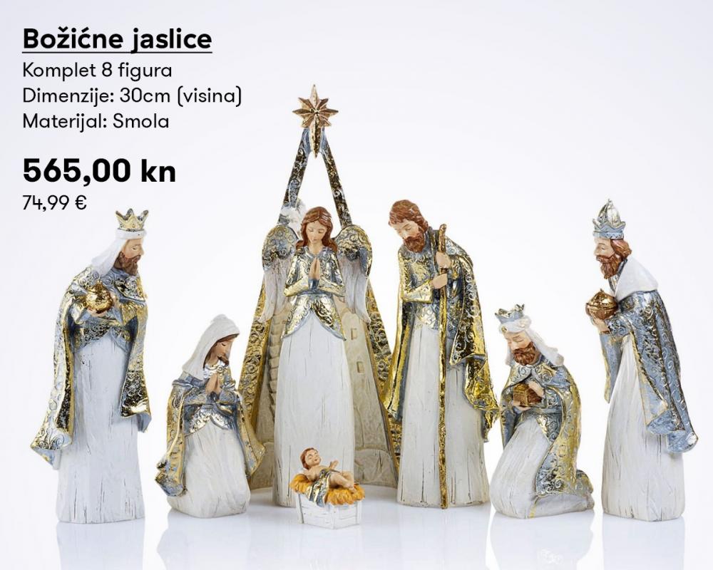 Božićne jaslice - komplet 8 figura - 30 cm