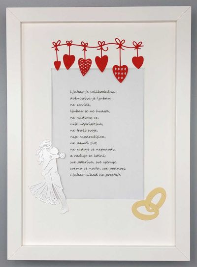 Okvir za vjenčanje - Ljubav je velikodušna