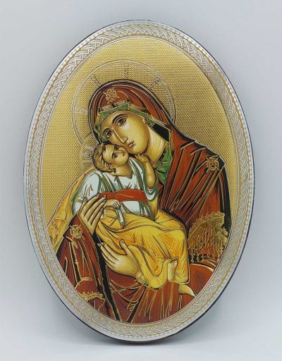 Ikona ovalna - Gospa s djetetom