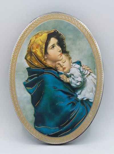 Ikona ovalna - Gospa s djetetom