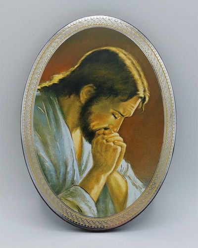 Ikona ovalna - Isus u molitvi