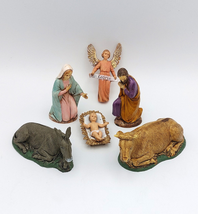 Božićne jaslice - komplet 6 figura - 10 cm