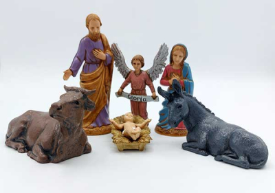 Božićne jaslice - komplet 6 figura (9 cm)