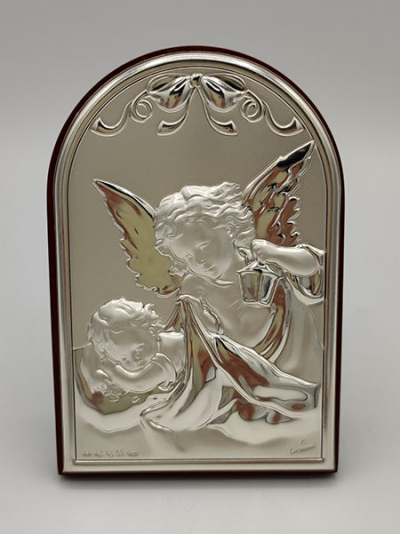 Anđeo čuvar - slika srebro