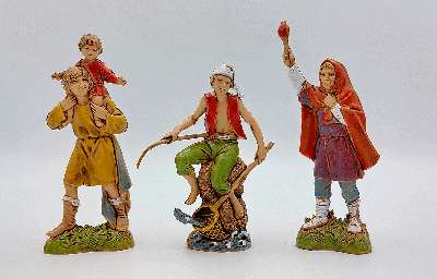 Božićne jaslice - komplet pastira (9 cm)