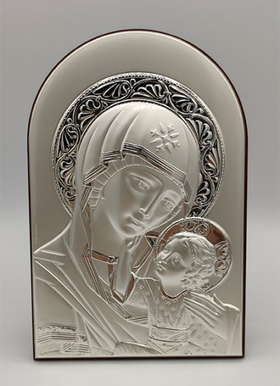 Gospa s djetetom - slika srebro 