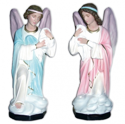 Dva anđela (na koljenima, svijećnjaci) - kip