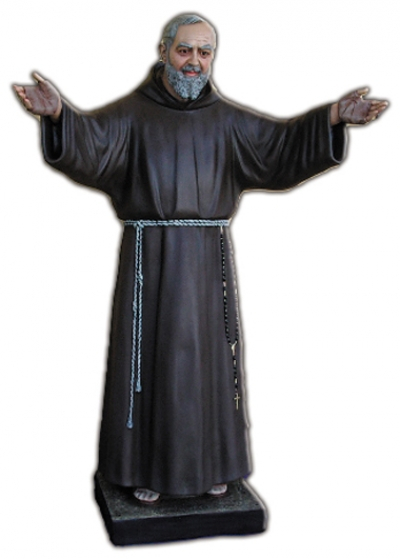 Sv. Pio (raširenih ruku) - kip