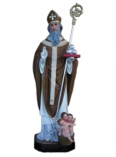 Sv. Nikola (s mitrom i djecom) - kip