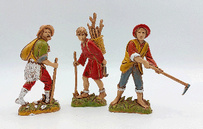 Božićne jaslice - komplet pastira (10 cm)