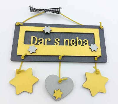 Ukrasna drvena pločica - Dar s neba