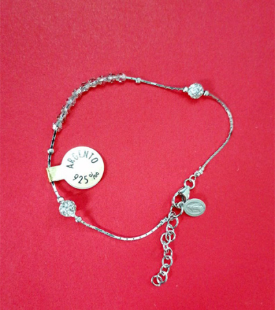 Narukvica - desetica Swarovski - prozirna zrnca