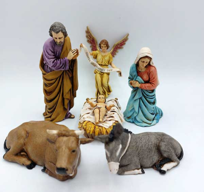 Božićne jaslice - komplet 6 figura - 13 cm