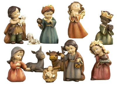 Božićne jaslice - komplet 11 figura (13 cm)