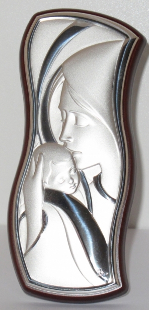 Gospa s djetetom - slika srebro