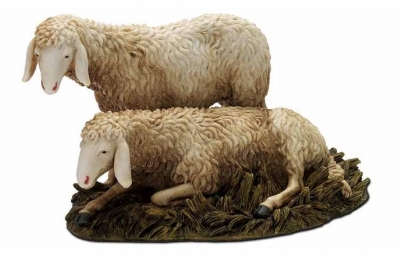 Božićne jaslice - Dvije ovce - 20 cm