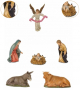 Božićne jaslice - komplet 6 figura - 12 cm