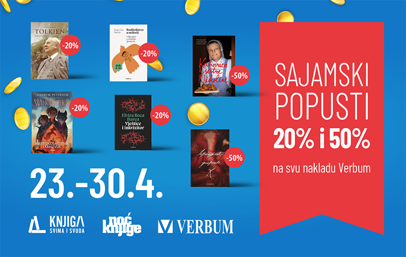'NOĆ KNJIGE' i akcija 'KNJIGA SVIMA I SVUDA' u knjižarama Verbum!