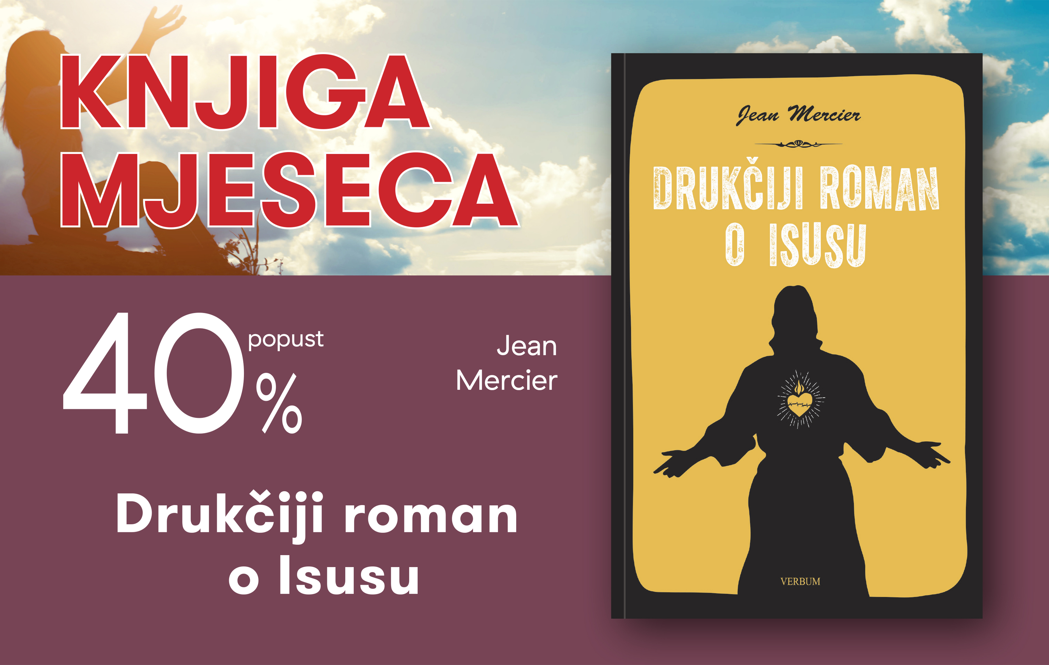 Knjiga 'Drukčiji roman o Isusu' uz 40% popusta za članove kluba Verbum